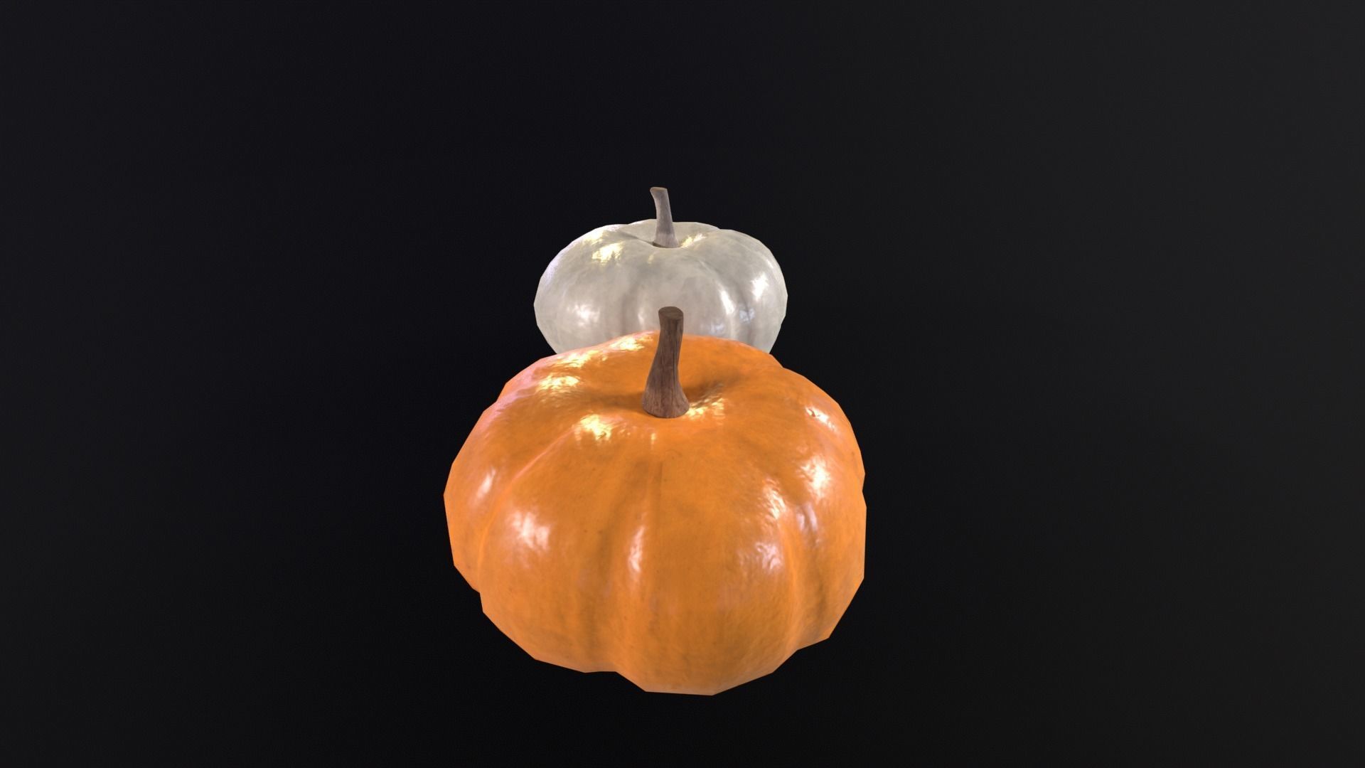 Baby Boo Pumpkins Low-poly 3D model_8