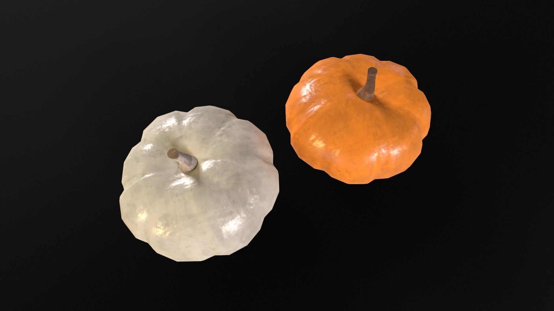 Baby Boo Pumpkins Low-poly 3D model_20