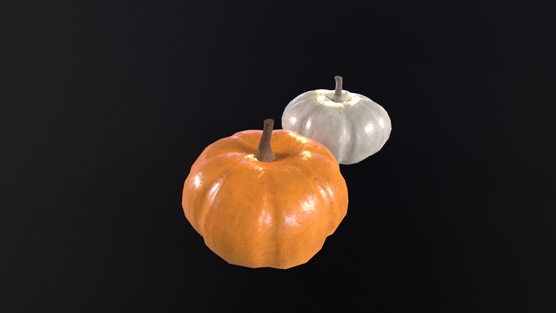 Baby Boo Pumpkins Low-poly 3D model_10