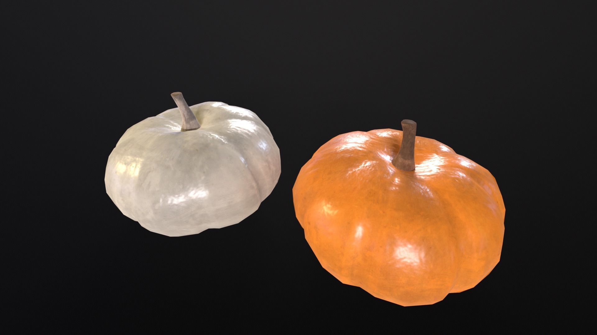 Baby Boo Pumpkins Low-poly 3D model_4