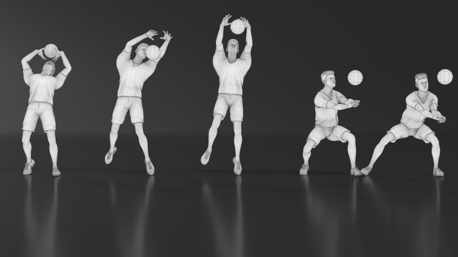 volleyball Man 47 figure Set 01 3D print model_14