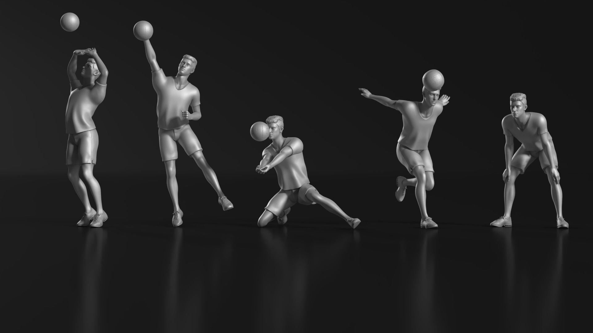 volleyball Man 47 figure Set 01 3D print model_8