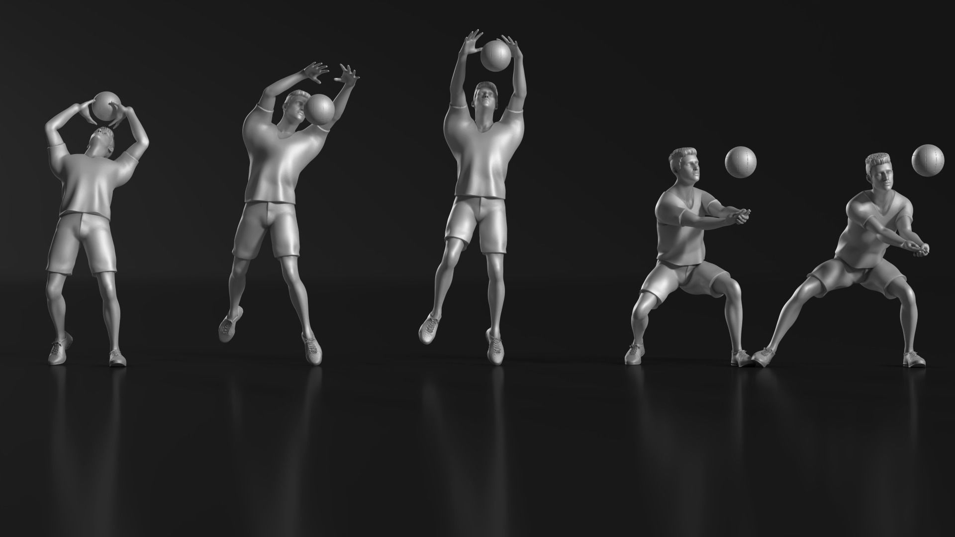 volleyball Man 47 figure Set 01 3D print model_2