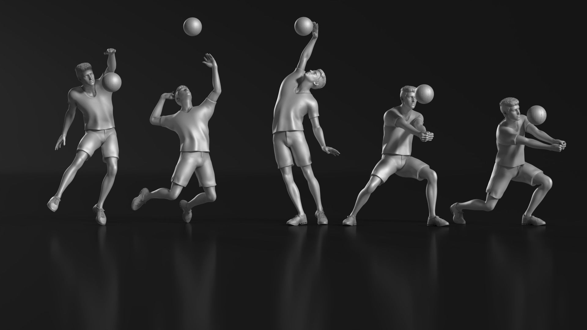 volleyball Man 47 figure Set 01 3D print model_6