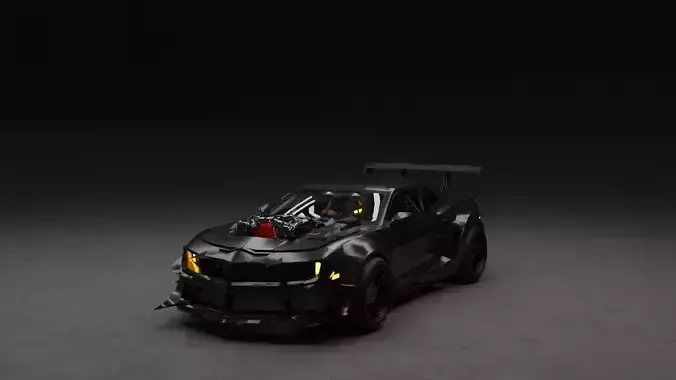 camaro v8 twin turbo Low-poly 3D model