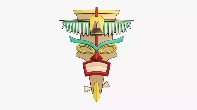 Tribal Mask C11 - Cartoon - Costume Character Design Low-poly 3D model