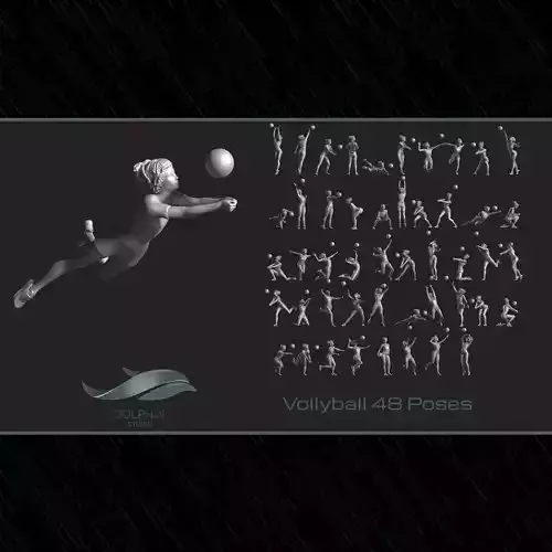 volleyball Woman 48 figure Set 01