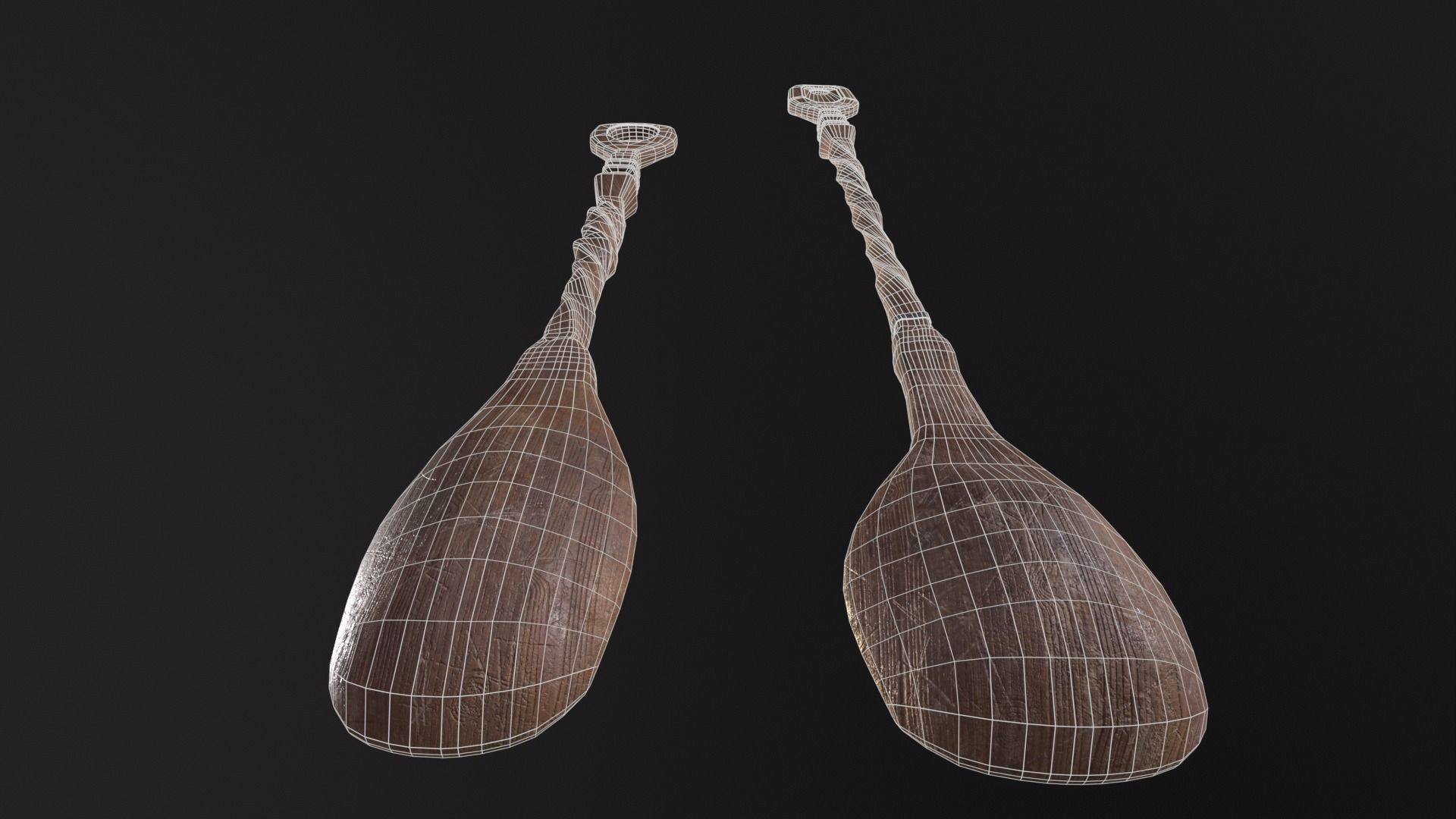 Antique Twisted Spoons Low-poly 3D model_17