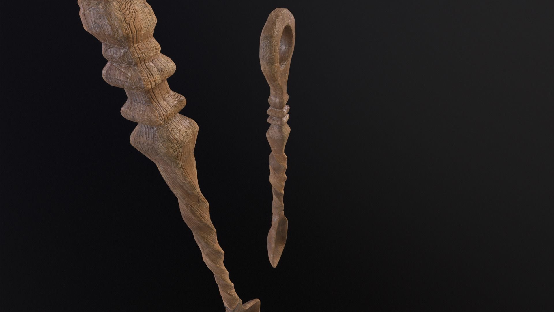 Antique Twisted Spoons Low-poly 3D model_20