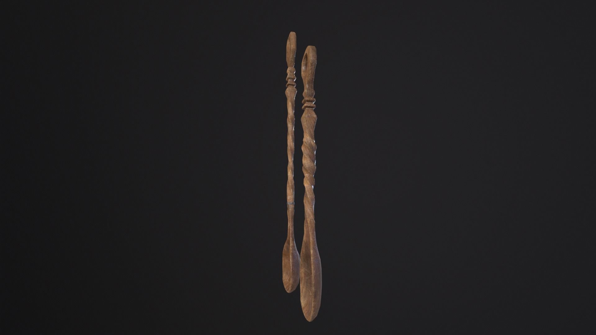 Antique Twisted Spoons Low-poly 3D model_8