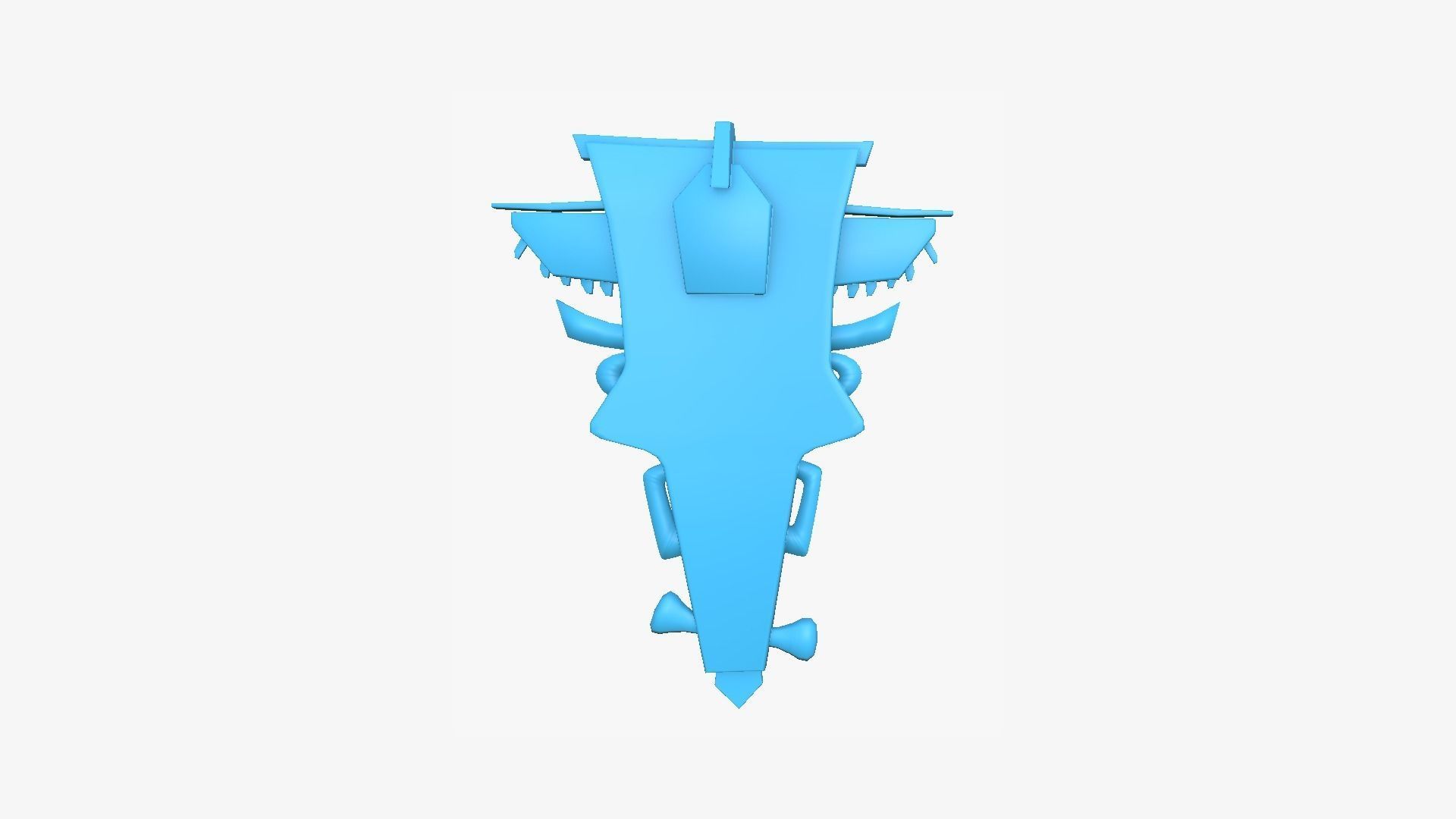 Tribal Mask C01 Colored - Costume Character Design Low-poly 3D model_10