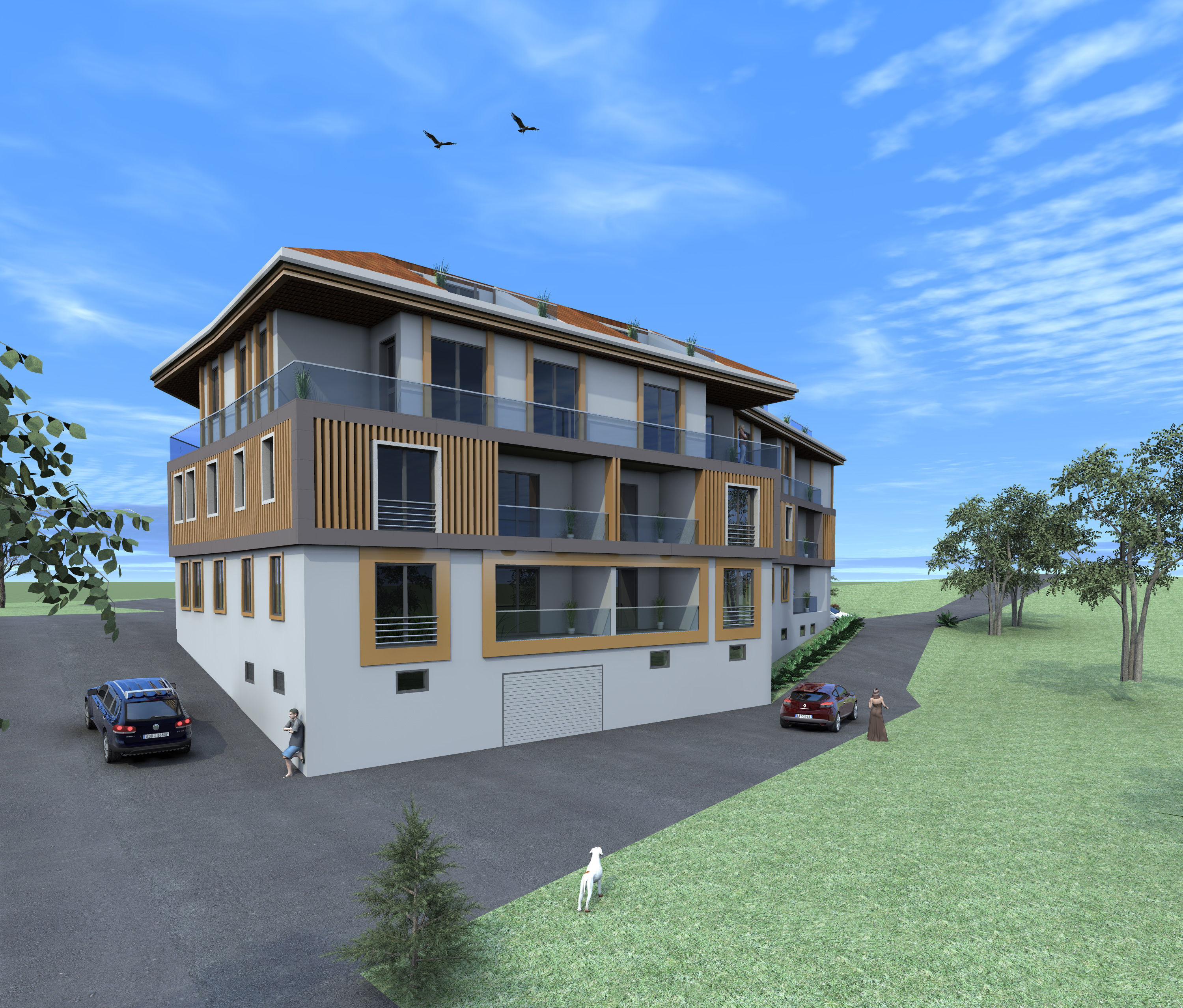 A Building in Mugla City Low-poly 3D model_1