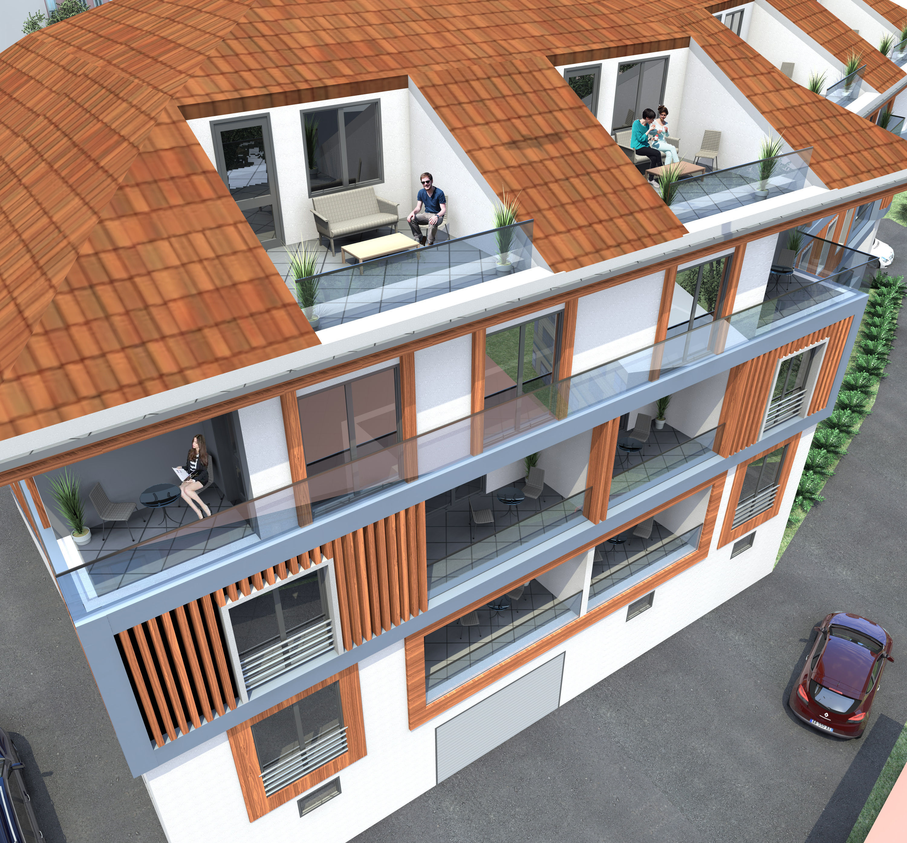 A Building in Mugla City Low-poly 3D model_5