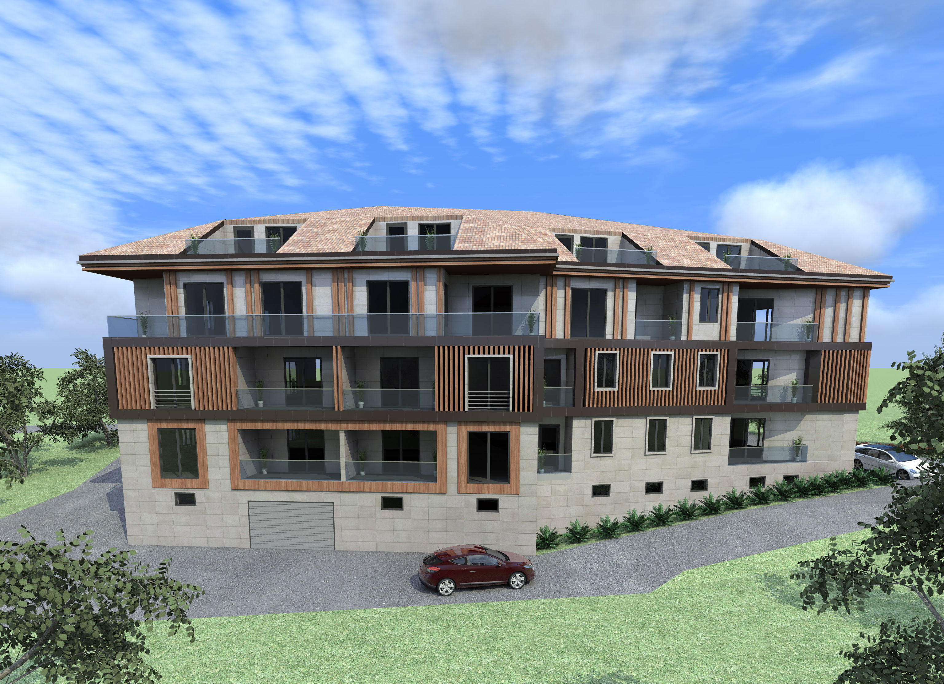 A Building in Mugla City Low-poly 3D model_2