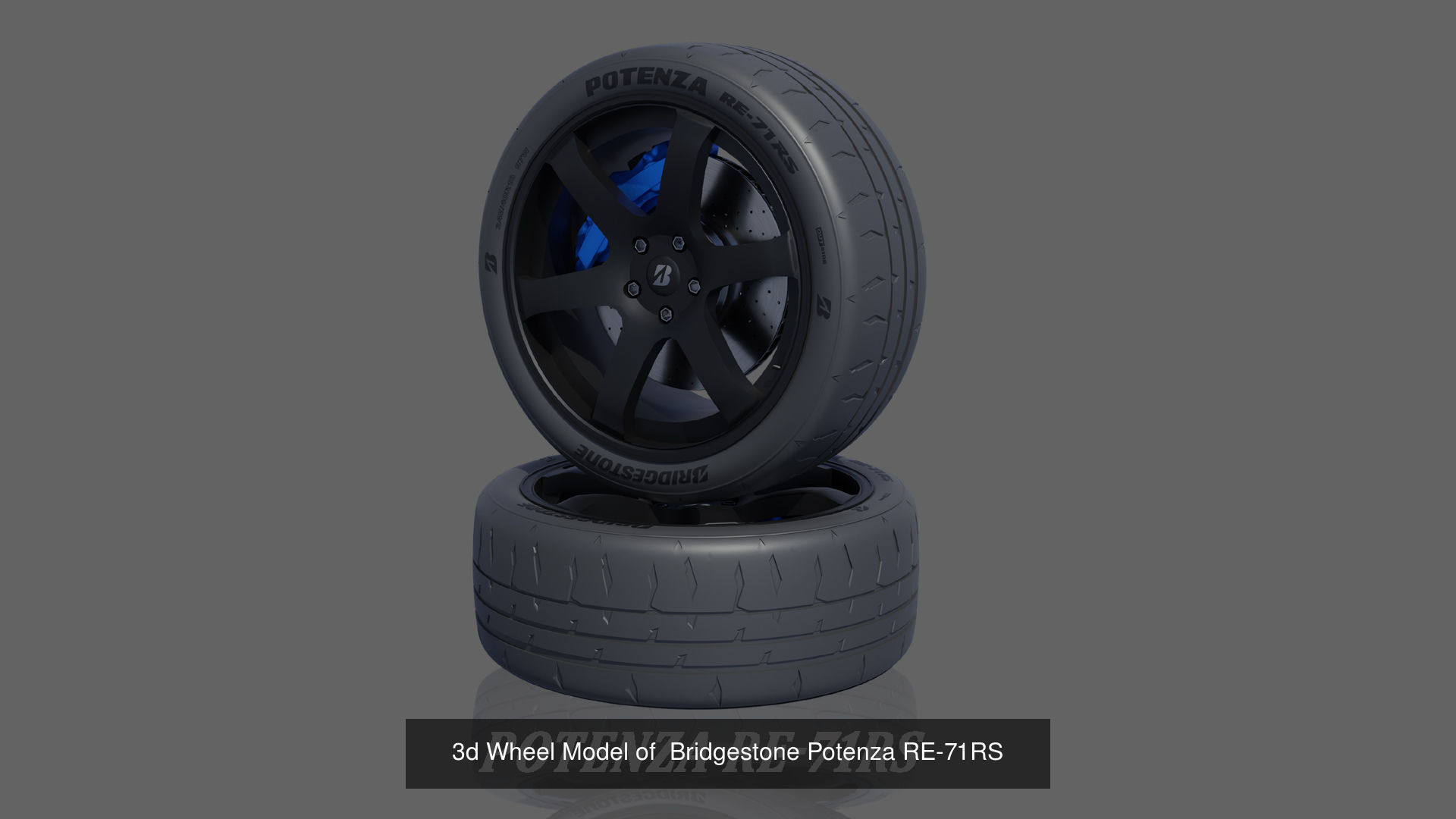 Bridgestone Potenza Wheel Pack 3D Model Collection_7