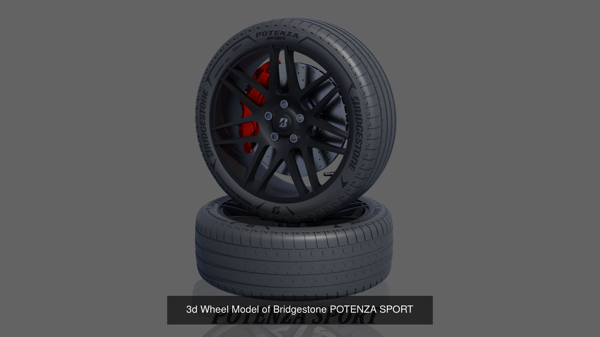 Bridgestone Potenza Wheel Pack 3D Model Collection_6