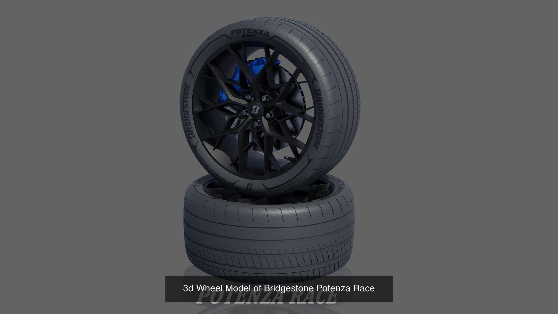 Bridgestone Potenza Wheel Pack 3D Model Collection_8