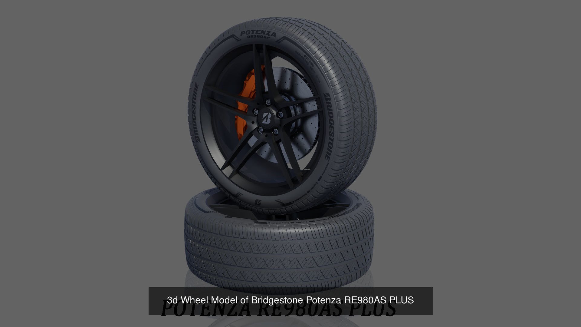 Bridgestone Potenza Wheel Pack 3D Model Collection_4