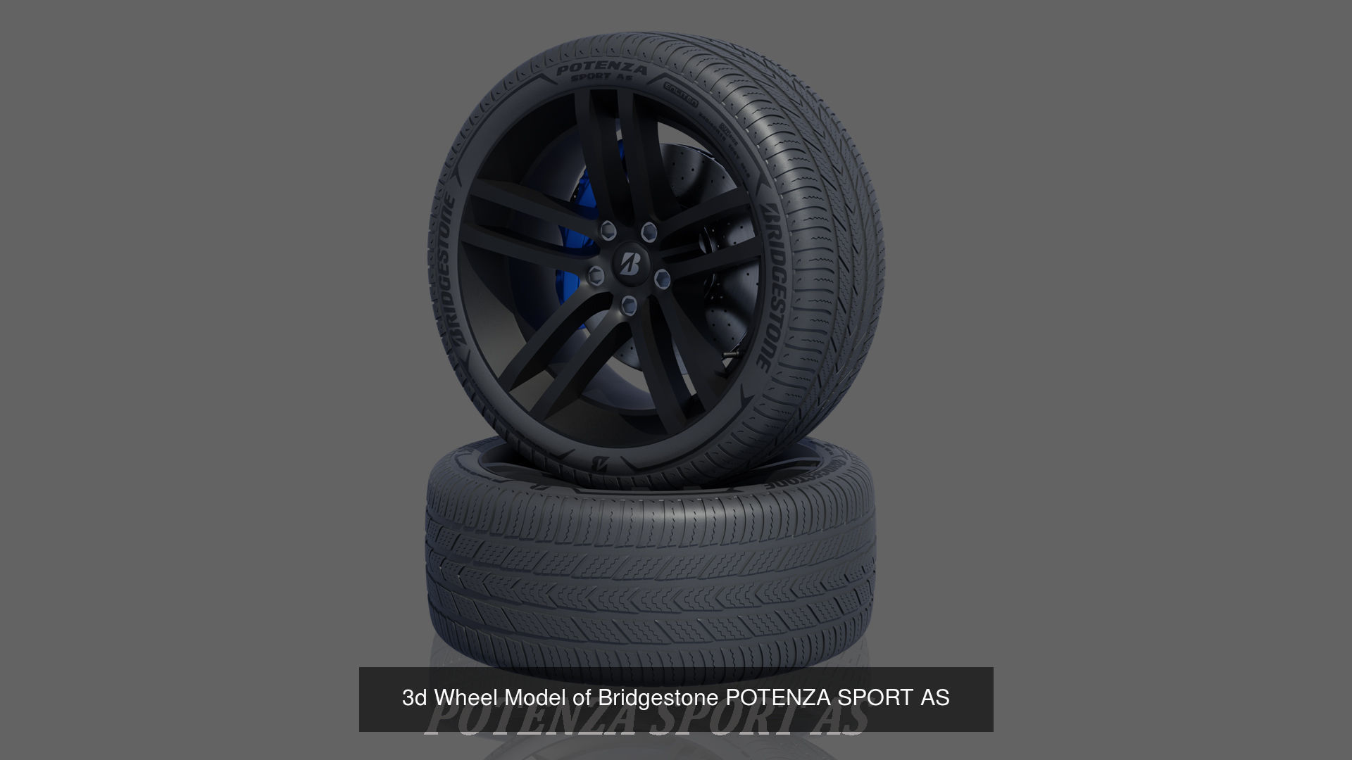 Bridgestone Potenza Wheel Pack 3D Model Collection_5