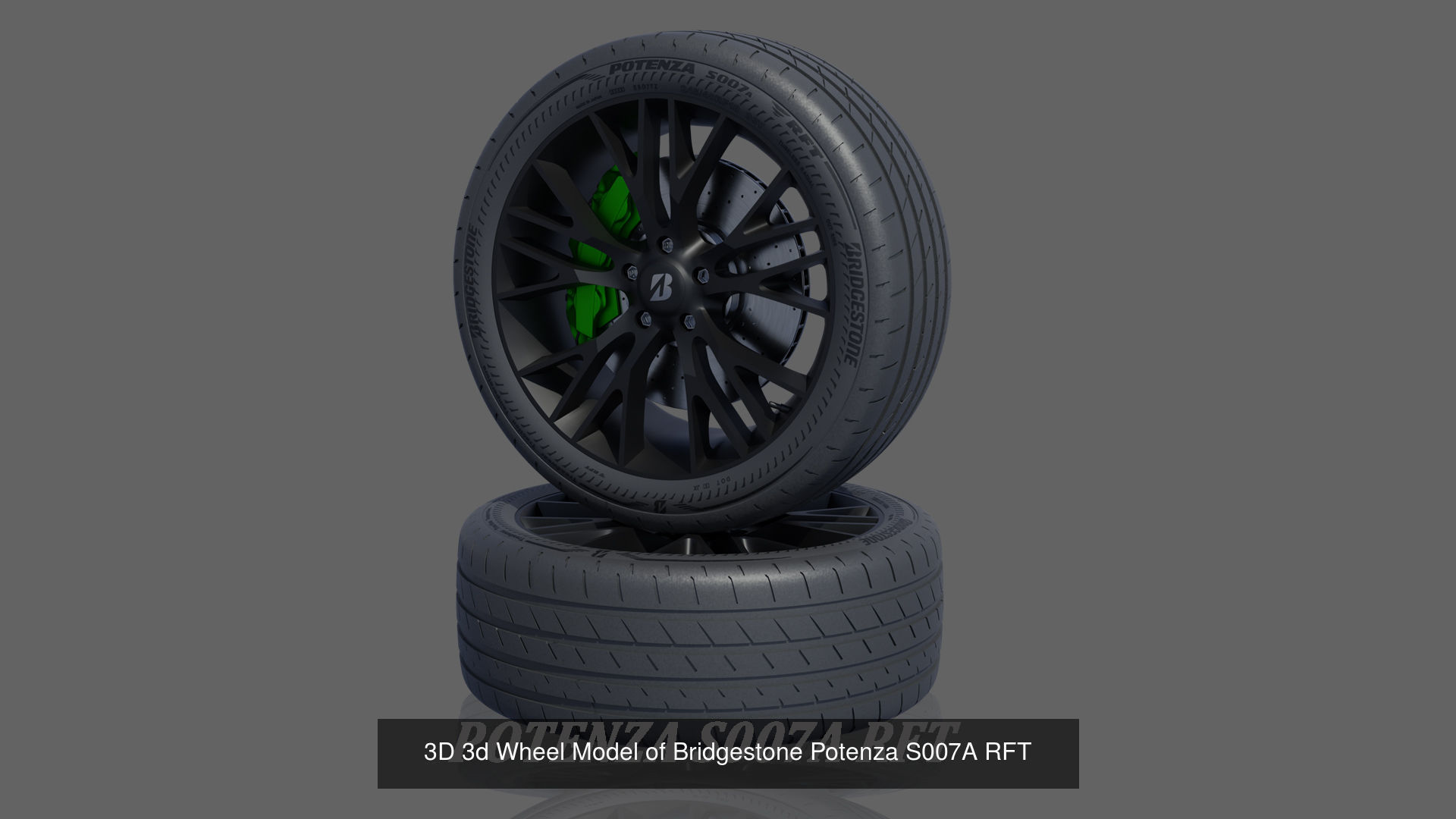 Bridgestone Potenza Wheel Pack 3D Model Collection_9