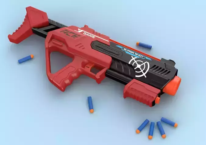 Super Shot Gun Low-poly 3D model
