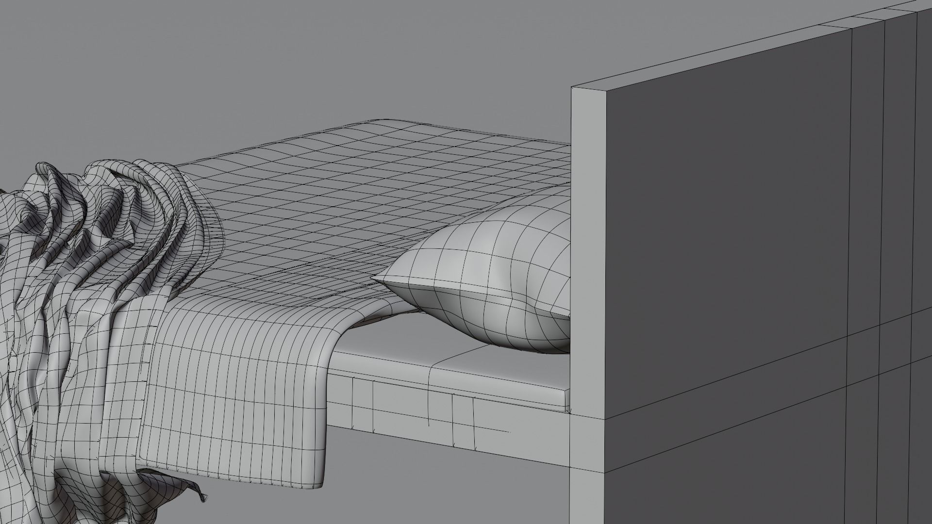 Bed with Blanket  3D model_15