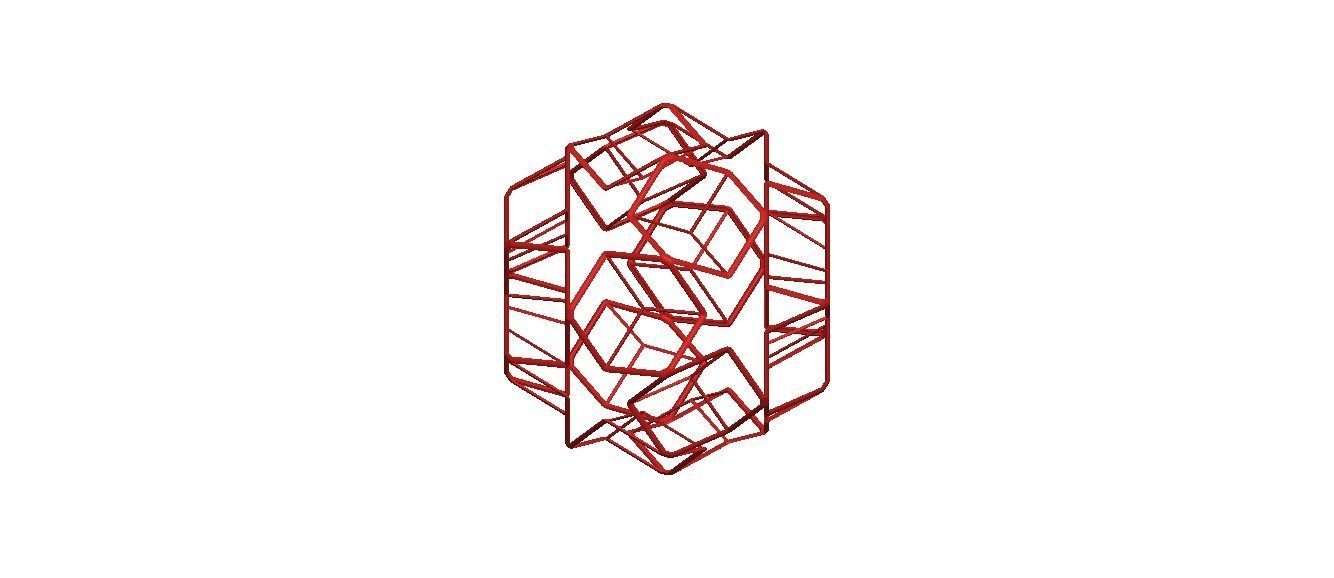 Wireframe Shape Dodecadodecahedron 3D print model_41