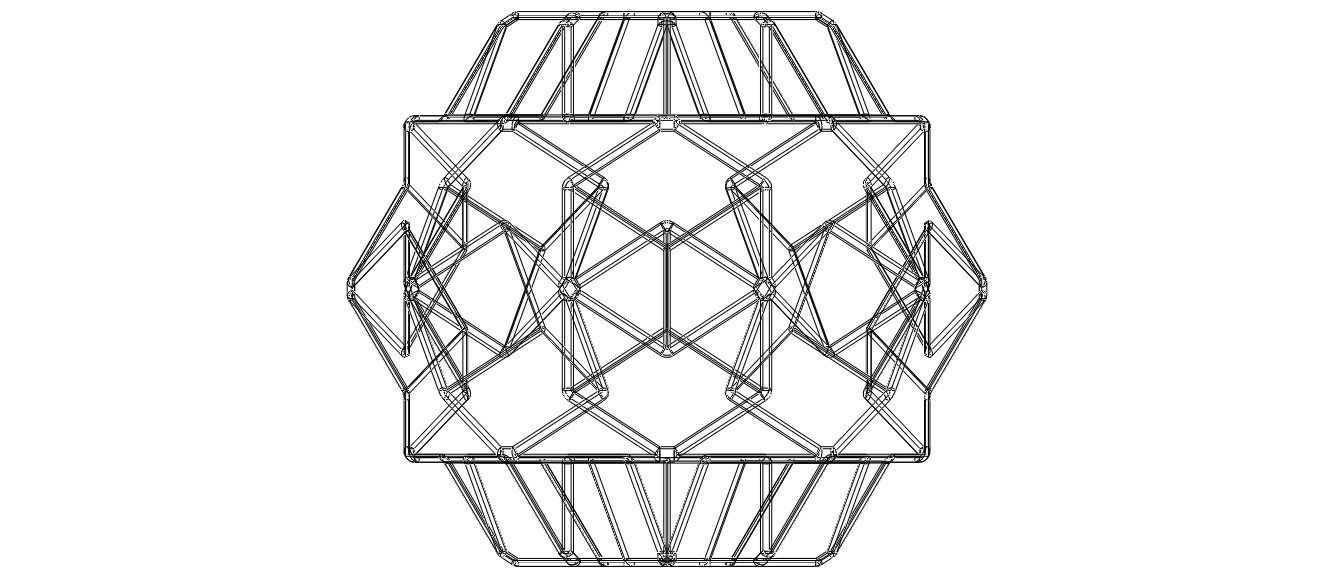 Wireframe Shape Dodecadodecahedron 3D print model_16