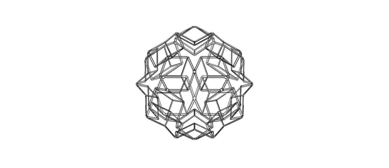 Wireframe Shape Dodecadodecahedron 3D print model_20