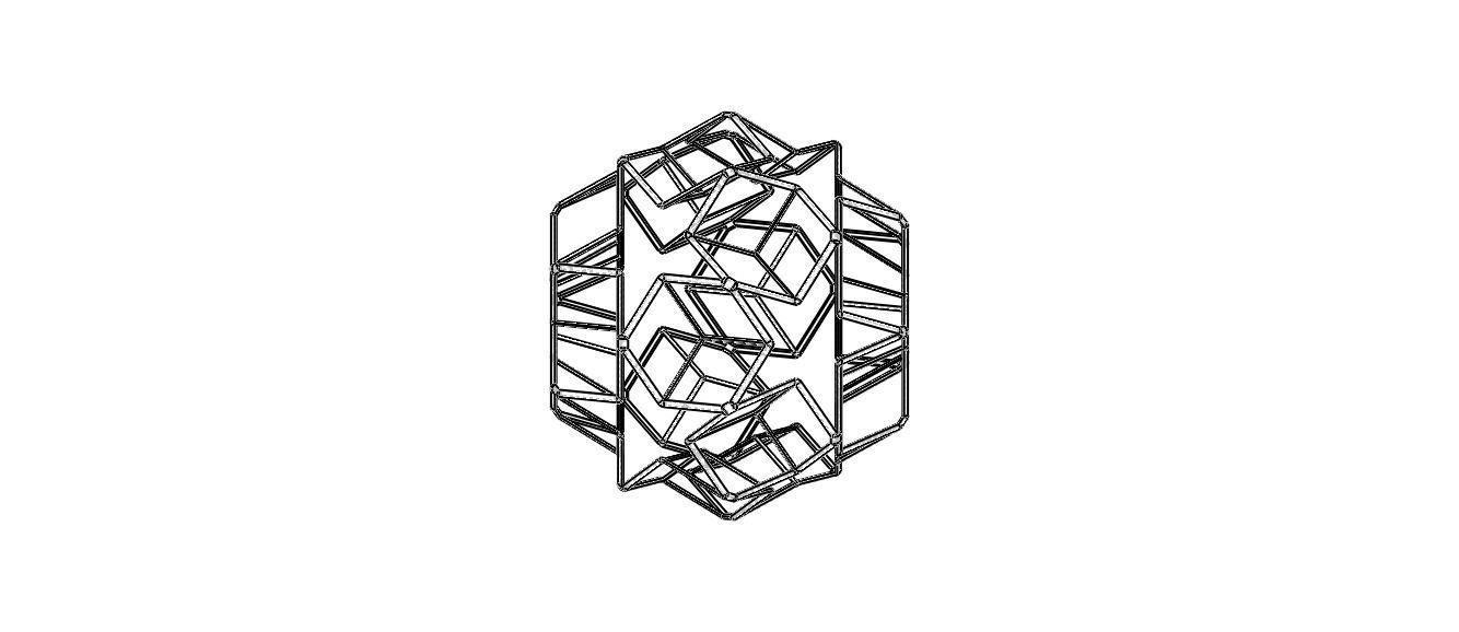 Wireframe Shape Dodecadodecahedron 3D print model_40