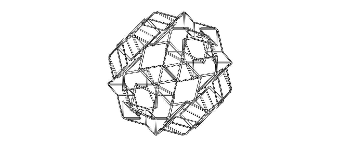Wireframe Shape Dodecadodecahedron 3D print model_28