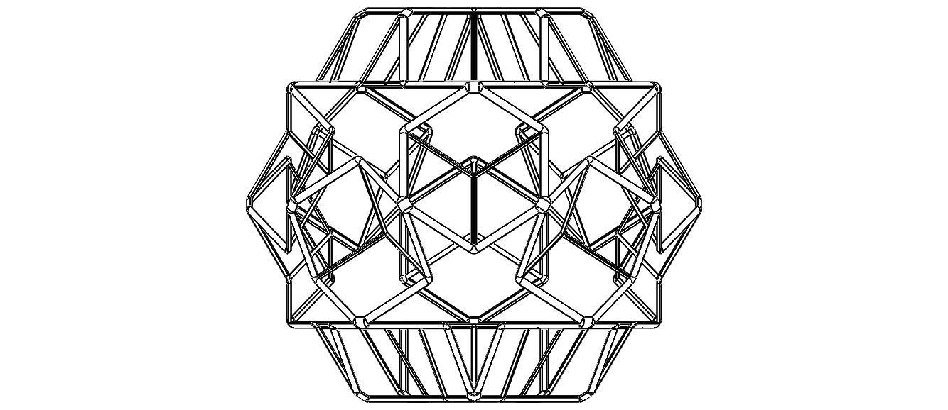Wireframe Shape Dodecadodecahedron 3D print model_14