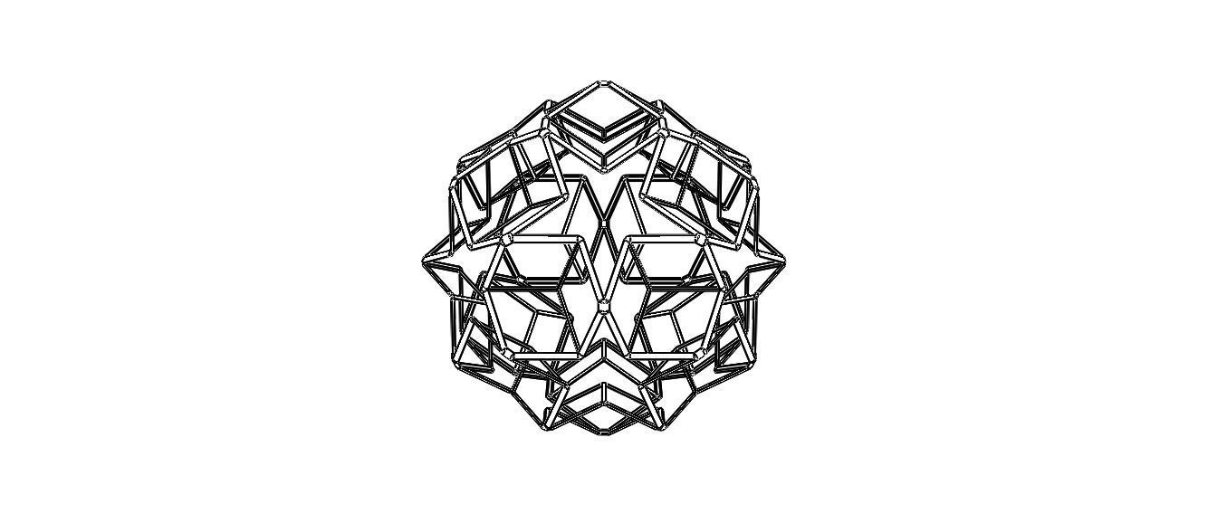 Wireframe Shape Dodecadodecahedron 3D print model_18