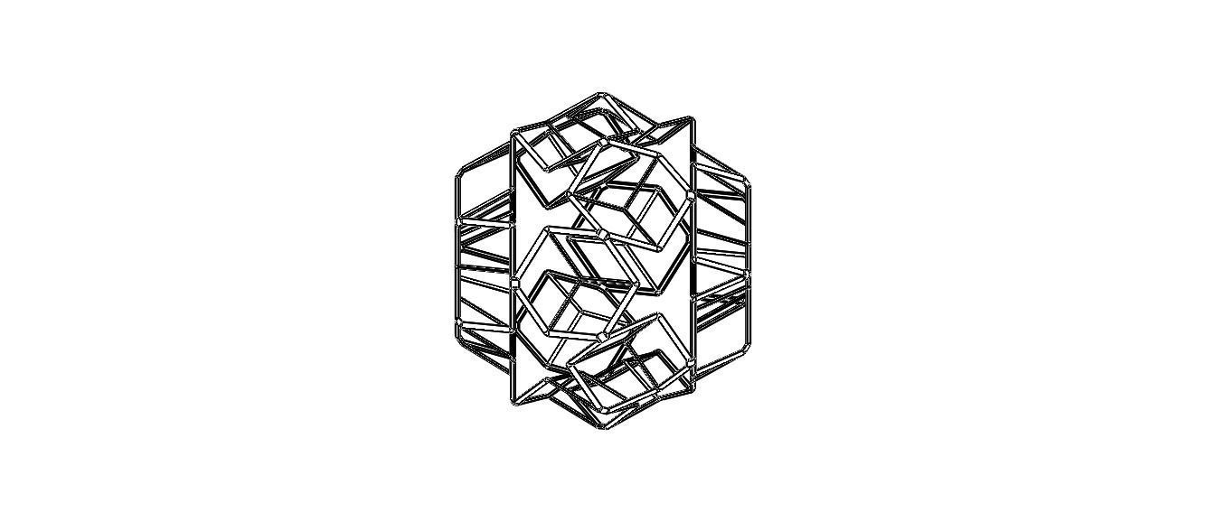 Wireframe Shape Dodecadodecahedron 3D print model_39