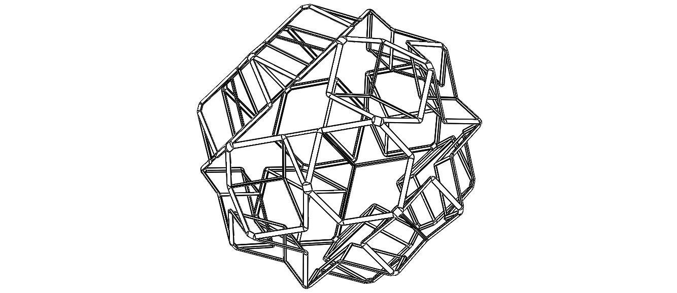 Wireframe Shape Dodecadodecahedron 3D print model_26