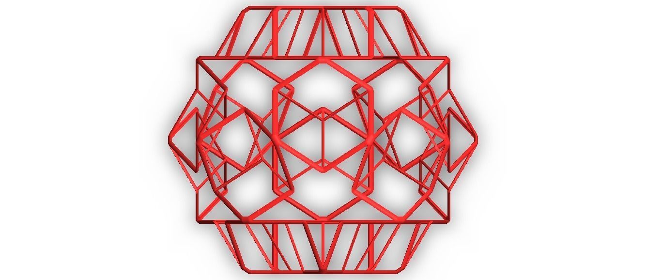 Wireframe Shape Dodecadodecahedron 3D print model_17