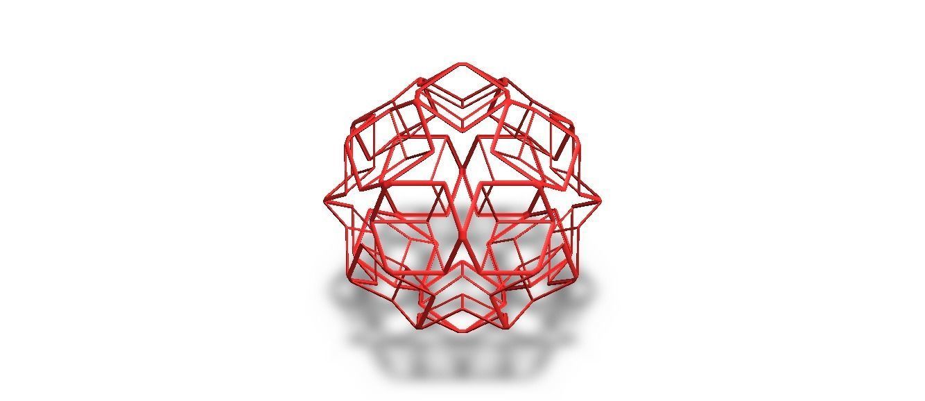 Wireframe Shape Dodecadodecahedron 3D print model_21