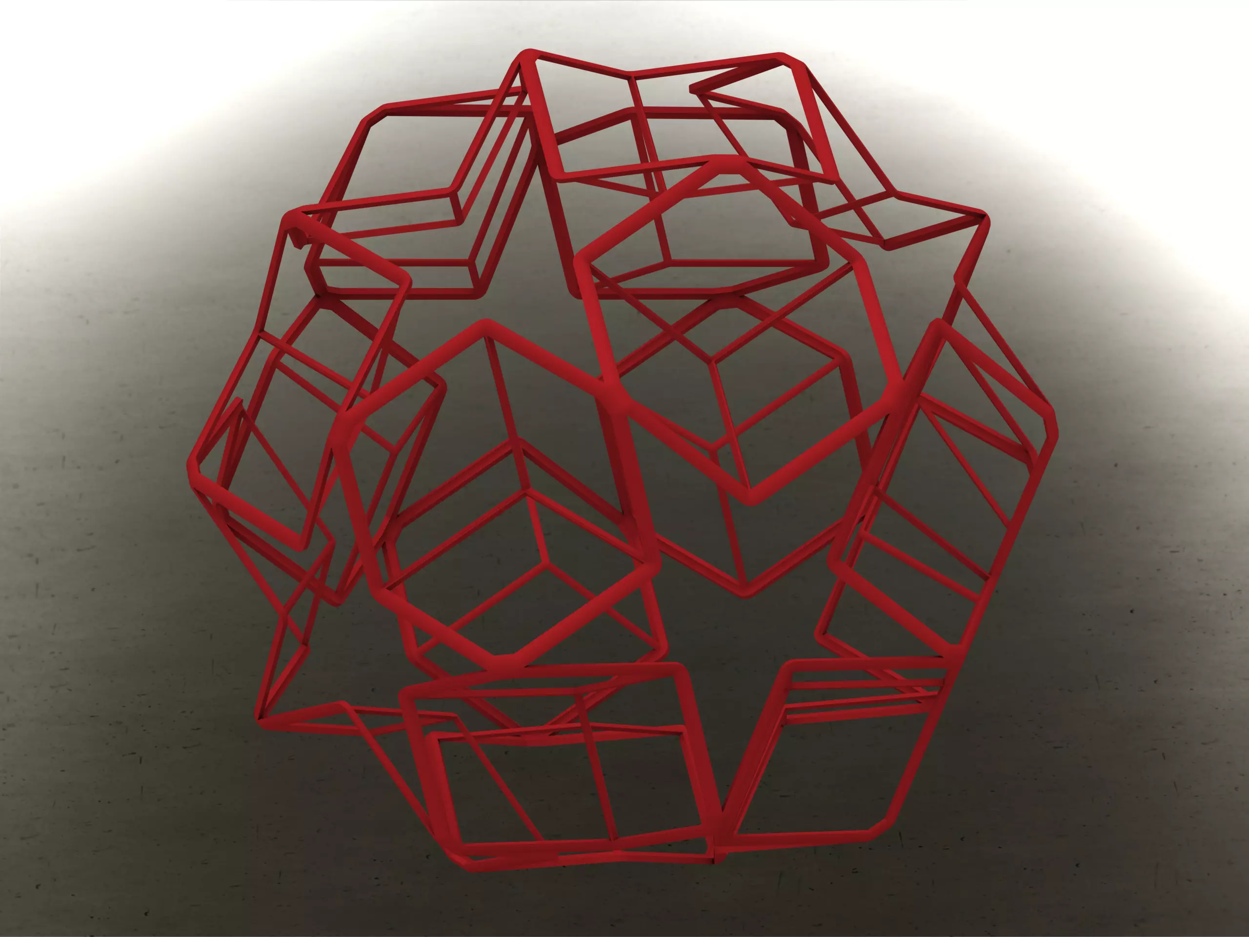 Wireframe Shape Dodecadodecahedron 3D print model_0