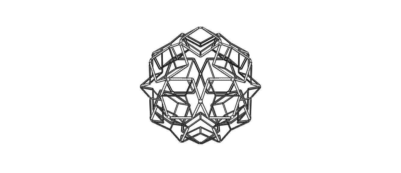 Wireframe Shape Dodecadodecahedron 3D print model_19