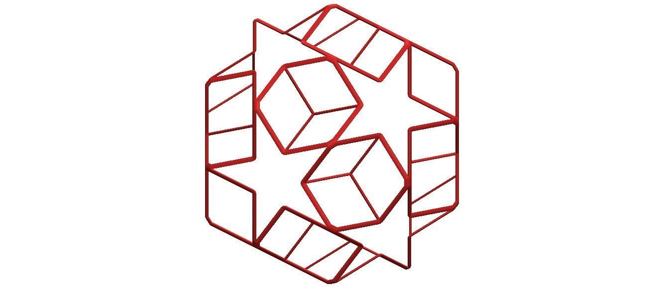 Wireframe Shape Dodecadodecahedron 3D print model_38