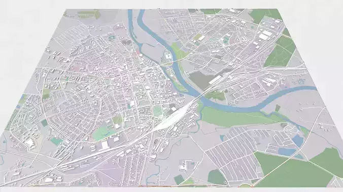 Cityscape Jelgava Latvia 3D model