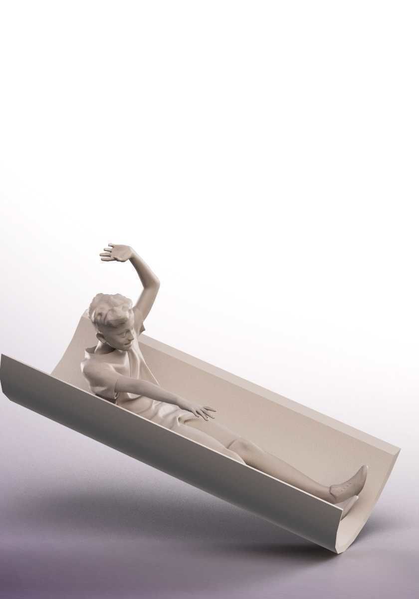 Akesh 14427 - Mediterranean Boy Sliding On The Playground Low-poly 3D model_4