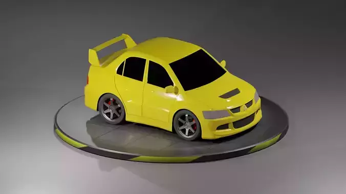 Toon Mitsubishi Lancer Evolution 8 3D print model