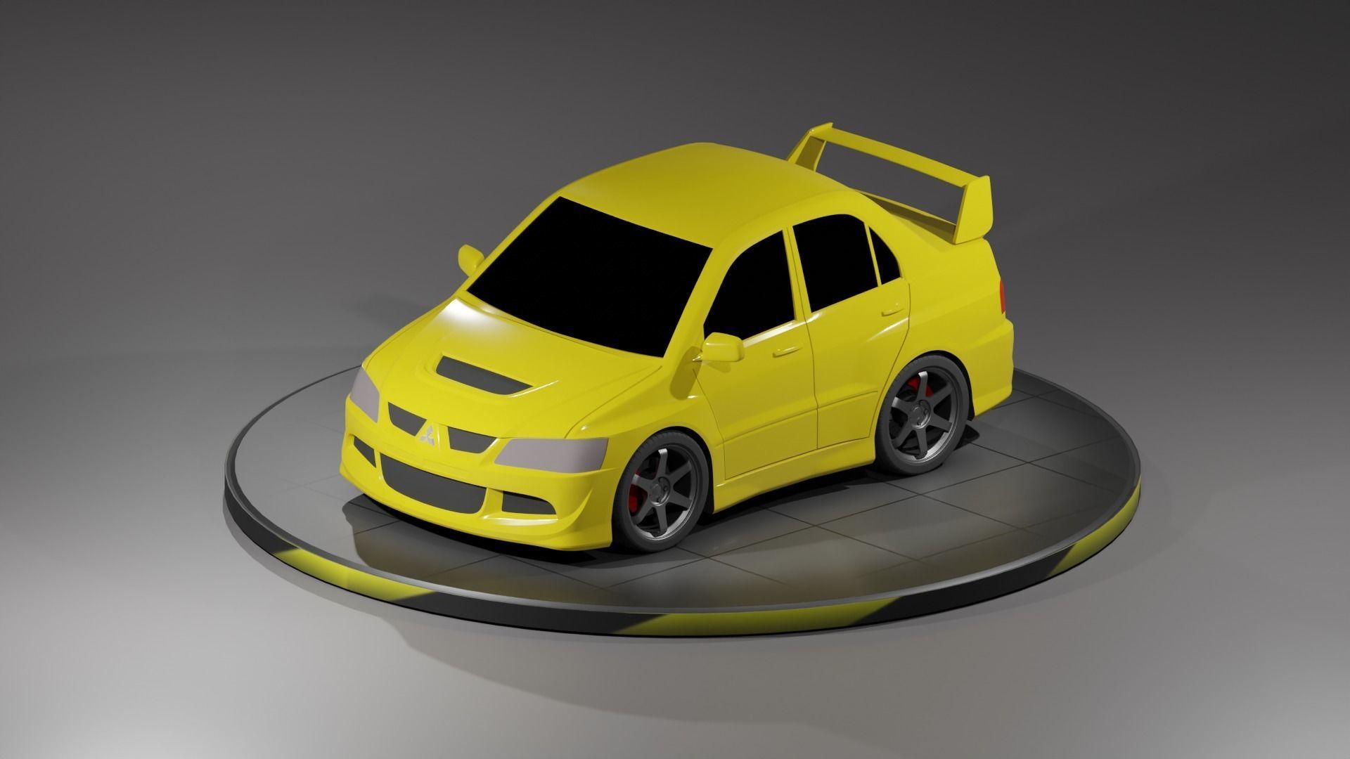 Toon Mitsubishi Lancer Evolution 8 3D print model_1