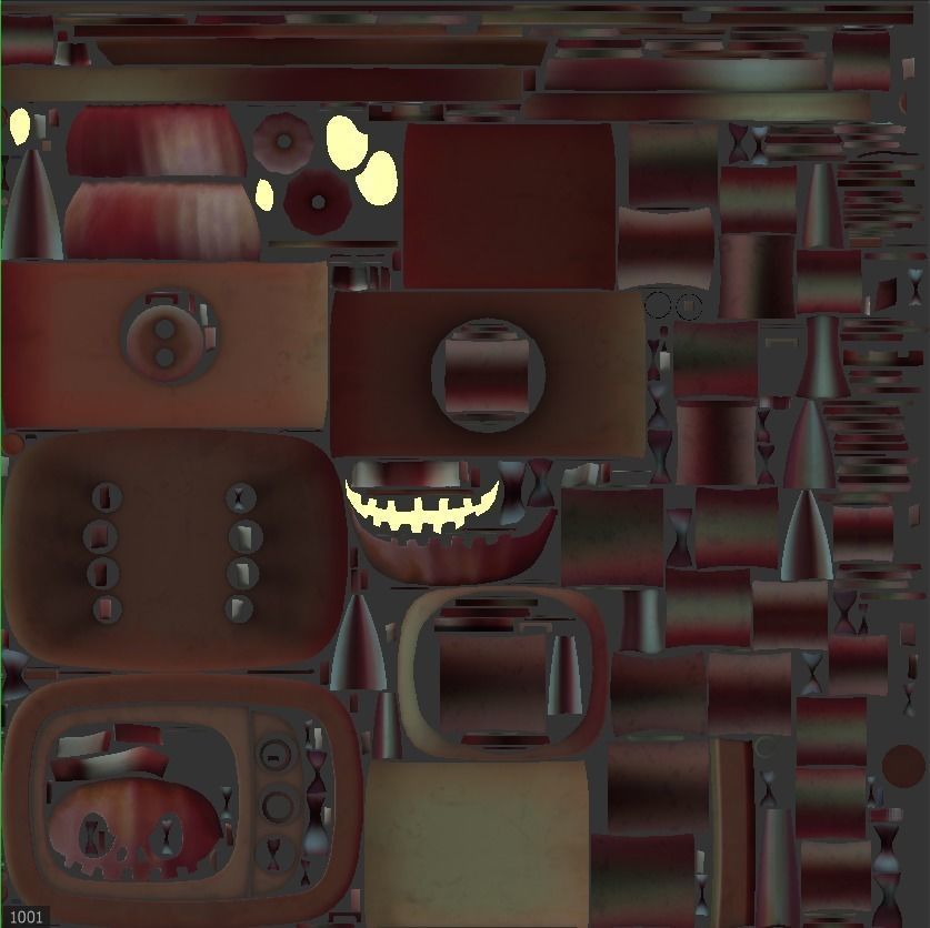 Stylized Pumpkin Spider TV - Halloween prop Low-poly 3D model_16