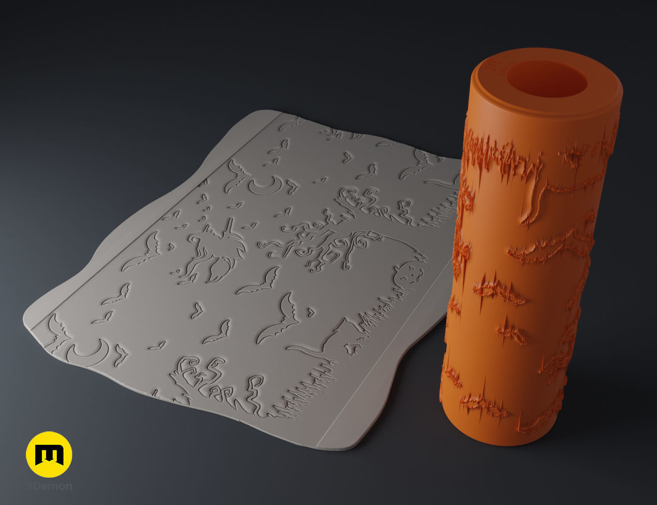 Halloween Stamp Wheels and Rollers 3D print model_7