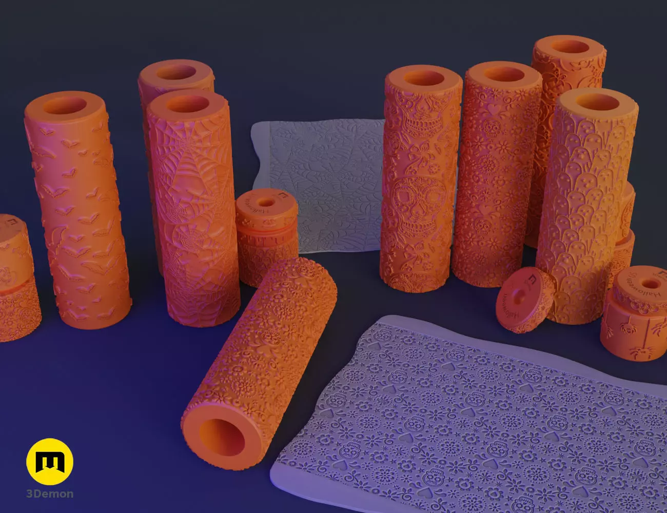 Halloween Stamp Wheels and Rollers 3D print model_0