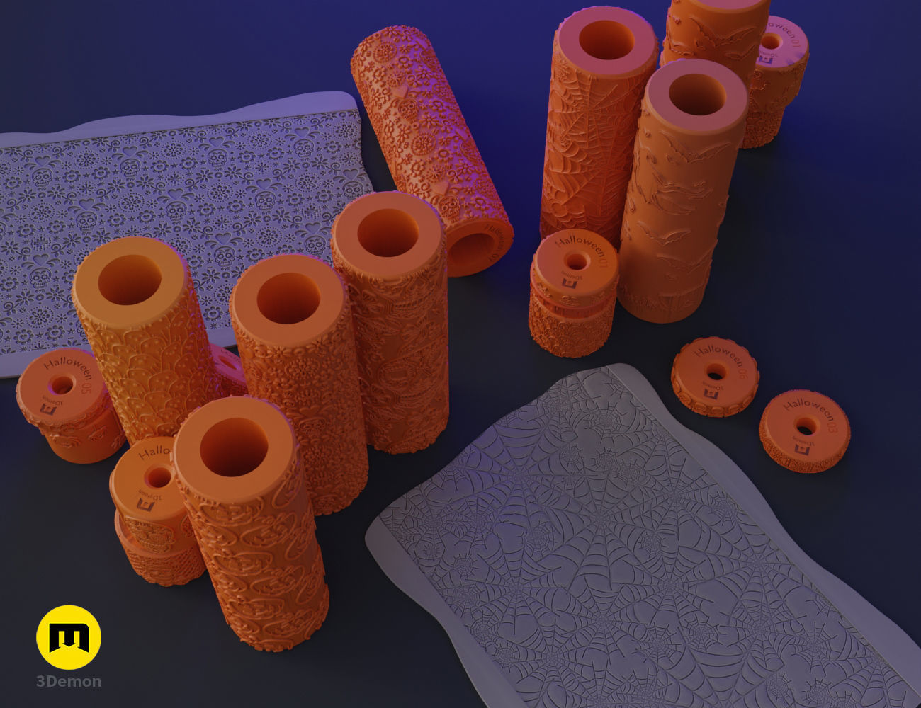 Halloween Stamp Wheels and Rollers 3D print model_2