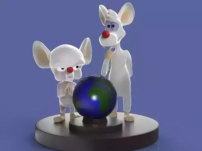 Pinky and the Brain 3D print model