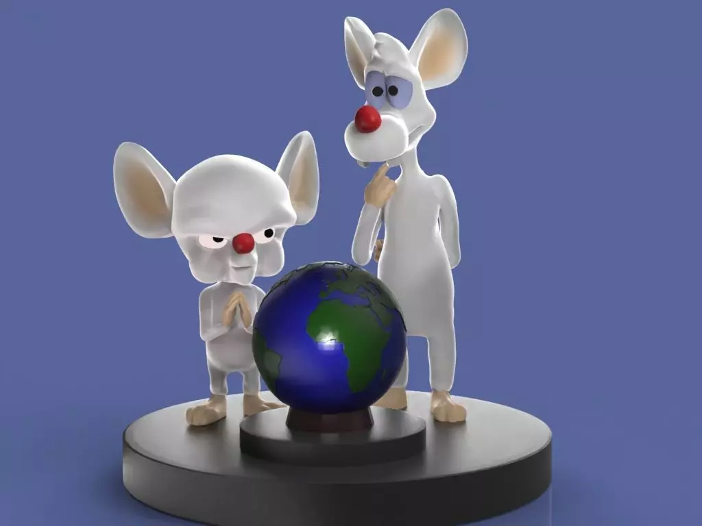 Pinky and the Brain 3D print model